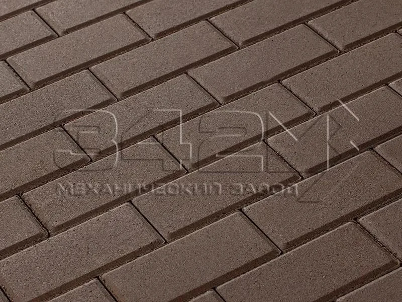 Тротуарная плитка Брусчатка, Коричневый, 40 мм