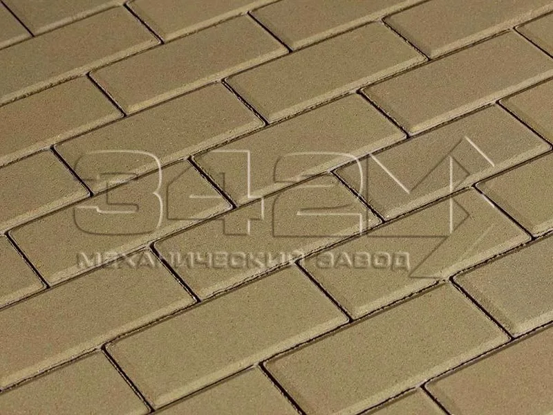 Тротуарная плитка Брусчатка, Оливковый, 80 мм