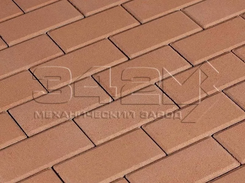 Тротуарная плитка Брусчатка, Оранжевый, 80 мм