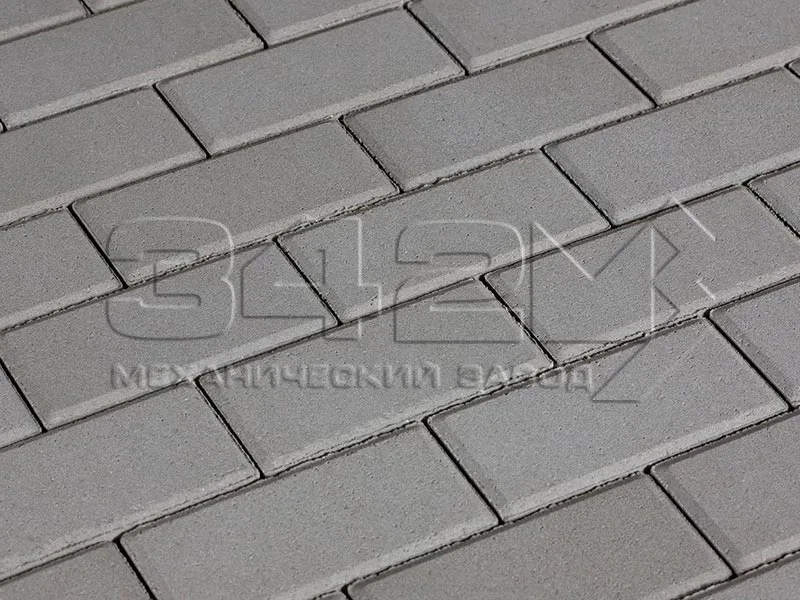 Тротуарная плитка Брусчатка, Серый, 40 мм