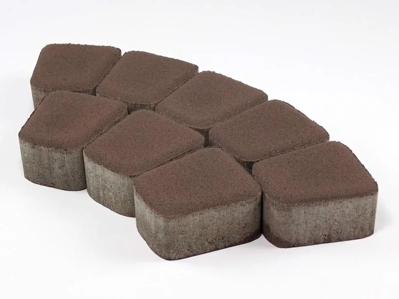 Тротуарная плитка Классико круговая, Коричневый, 60 мм