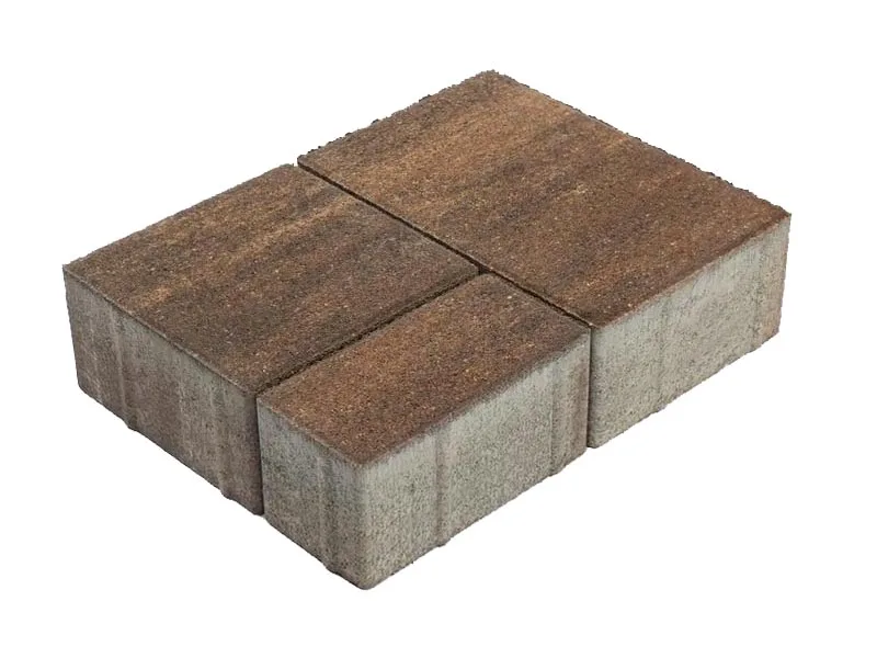 Тротуарная плитка Старый город Ландхаус, Color Mix Каштан, 80 мм