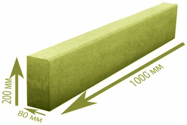 Бордюр садовый 1000×200×80 мм