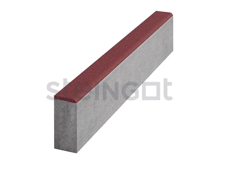 Бордюр тротуарный БР100.20.8, Темно-красный