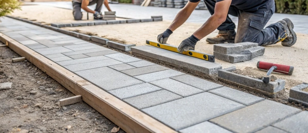Укладка брусчатки